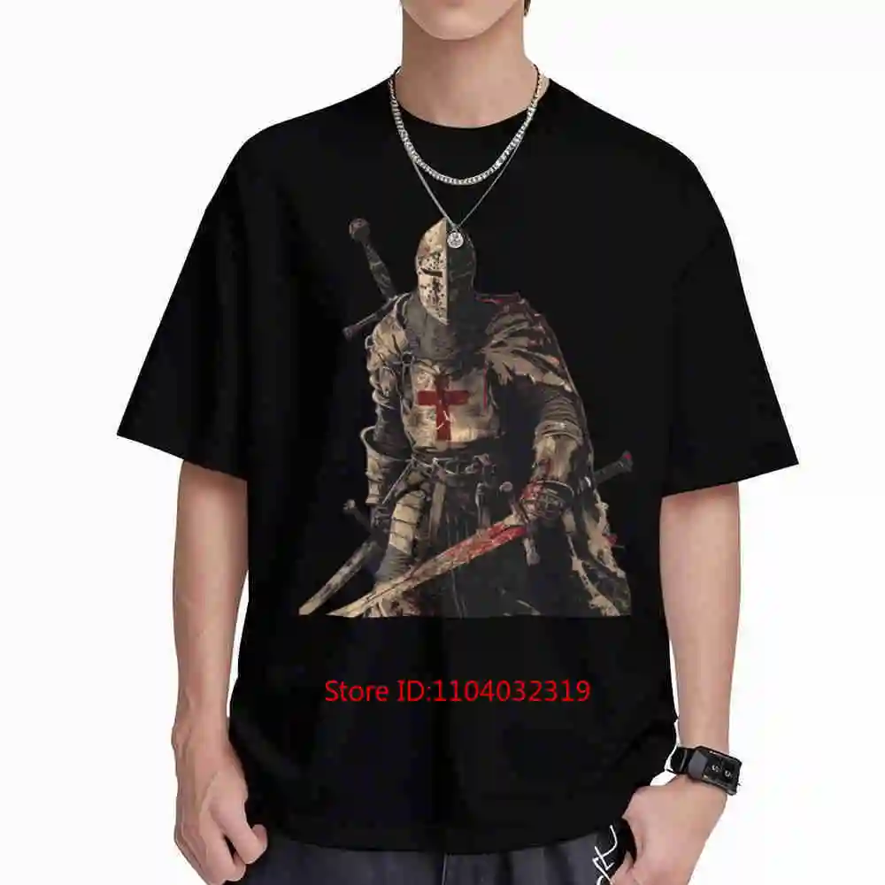 Medieval Knight Templar Short Sleeve Tee 100% Cotton T-Shirt