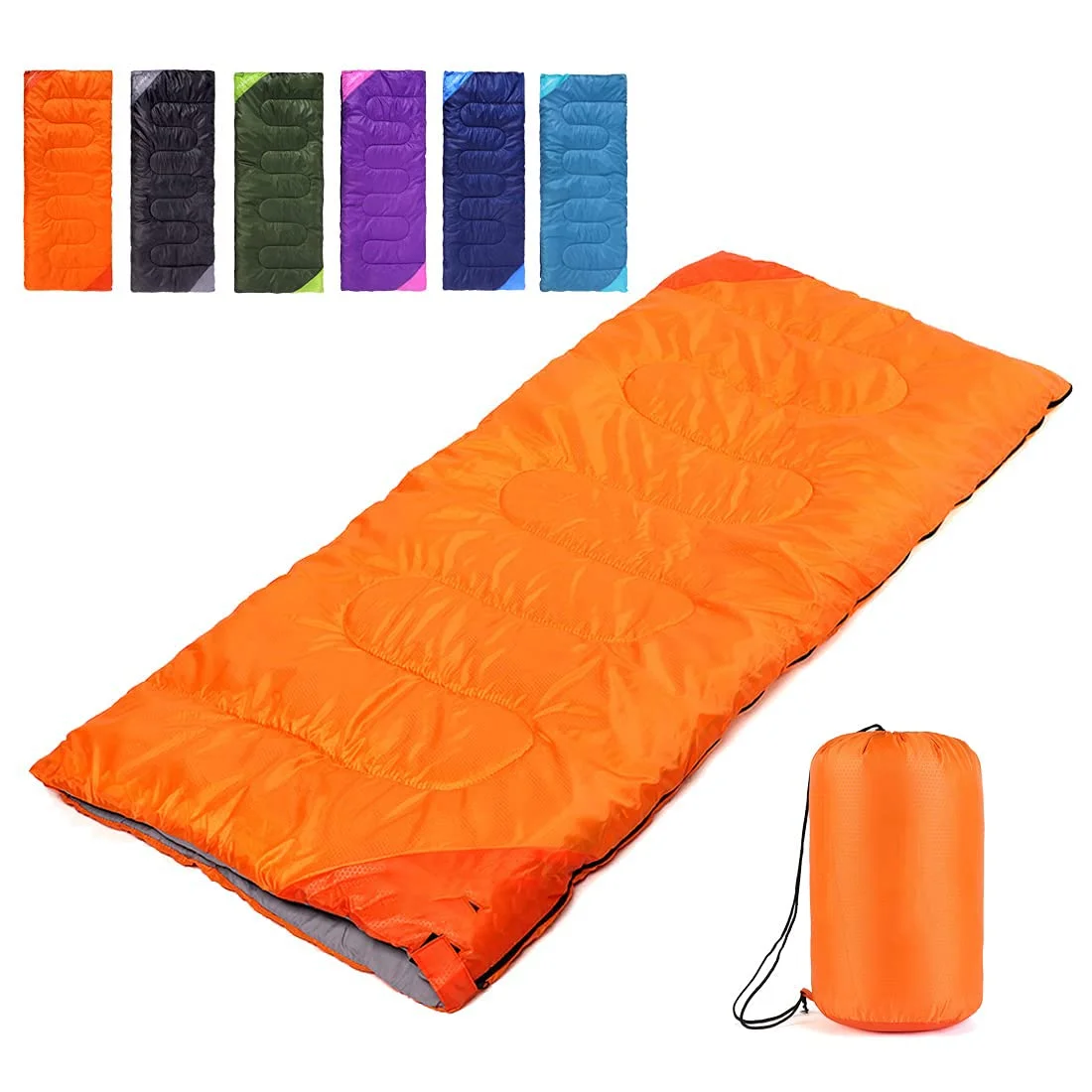 ！@Lightweight Waterproof Polyester Sleeping Bag Campingor Adults and Children Three-Season Camping Envelope Style