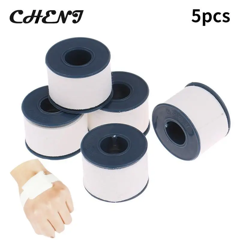 5Rolls  Medical Pressure Sensitive Tape Hemostatic Adhesive Tape Medical Emergency Styptic Bandage Wound Dressing Tape