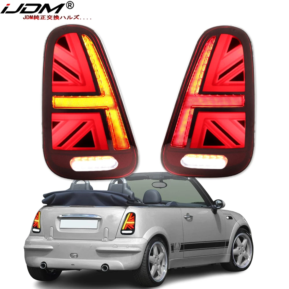 

iJDM Car Union Jack Rear Tail Lamps Assembly For Mini Cooper R50 R52 R53 w/Turn Signal,Tail/Brake and Reversing Lighting 01-2007