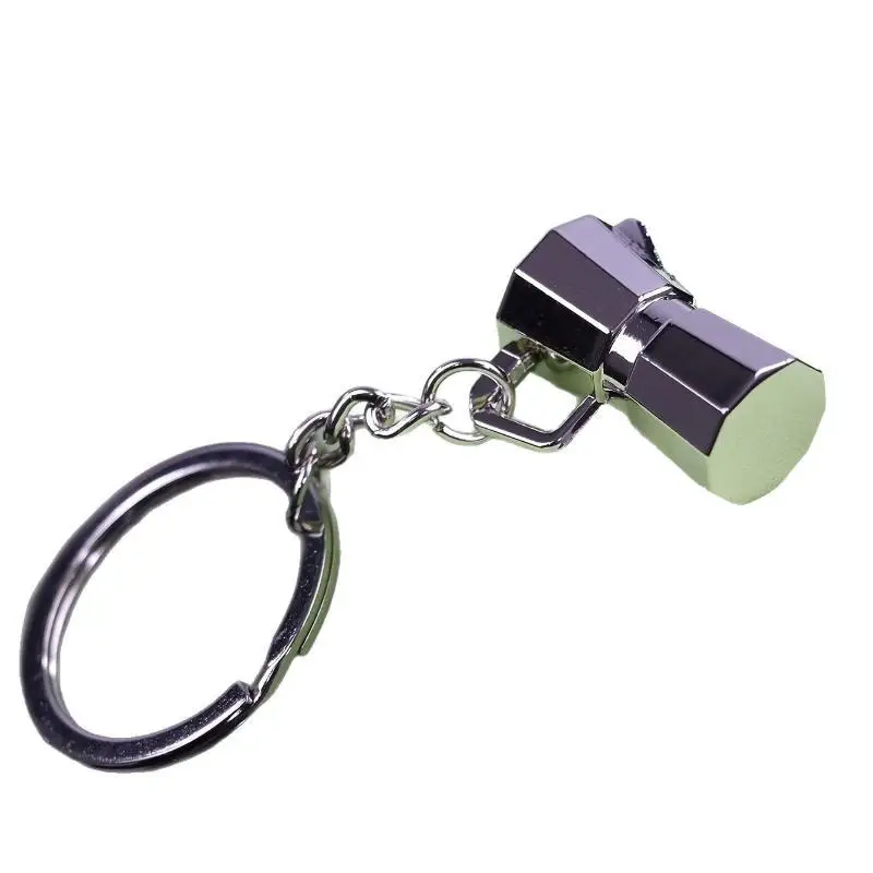 Coffee Lover Gift Keychain Creative Moka Pot Pendant Durable Barista Key Ring for Daily Carry Bag Decor