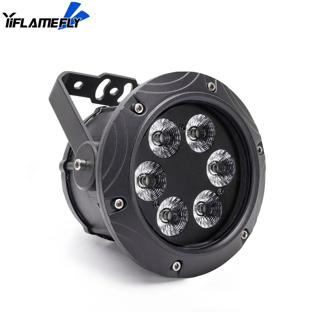 

Yiflamefly RGBW 6 LED Waterproof Par Light Stage Effect Lighting 100W 4 8CH DMX512 Sound Activated Control for Performance Party