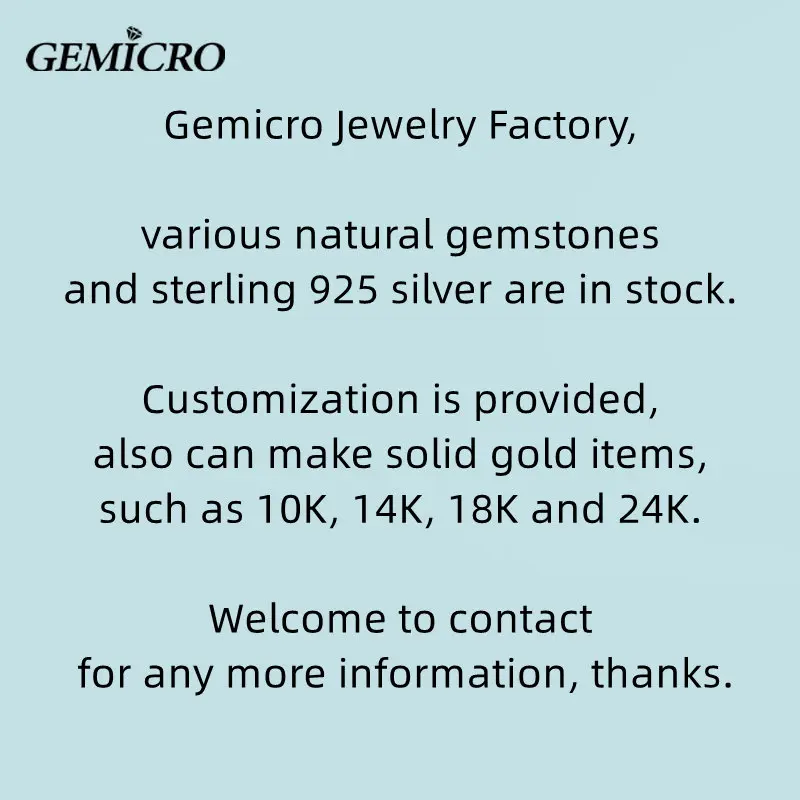 Gemicro Customized Sterling 925 Silver Jewelry Items, Rings, Earrings, Pendant Necklaces, Bracelets Fine Jewelry for Women & Men