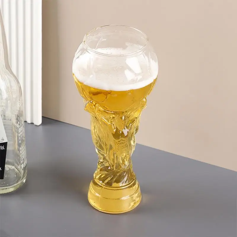 Football Fans Beer Glass Coffee Mugs Trophy Shape Comfort With Distinctive Texture Beer Mug Suitable For Family Bar Gatherings view 4