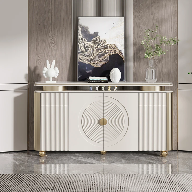 Deluxe rock slab countertop dining side cabinet Storage locker Dresser living room cabinets display cabinet Wardrobe furniture
