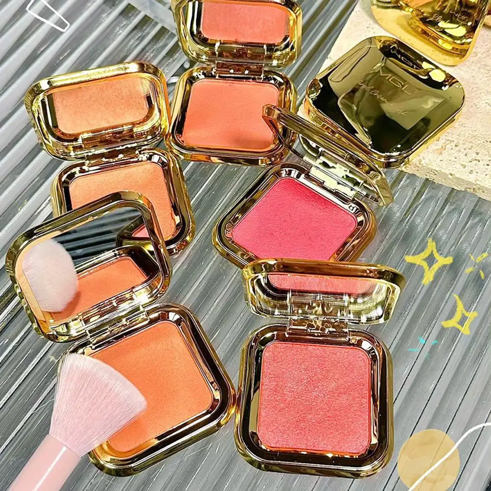 لون واحد ثلاثية الأبعاد أحمر الخدود كريم ماتي بيرليسسينت ماكياج طبيعي الوجه روج كريم اشراق الكنتوري الوجه طويلة الأمد الجلد L3Z6 #5