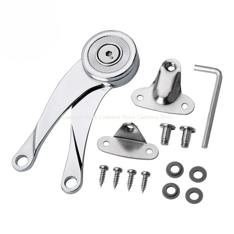 2pcs Ball Positioning Stay-Put Hinge, Zinc Alloy Construction for Lift-Up Cabinet Door, Blade Gas Spring
