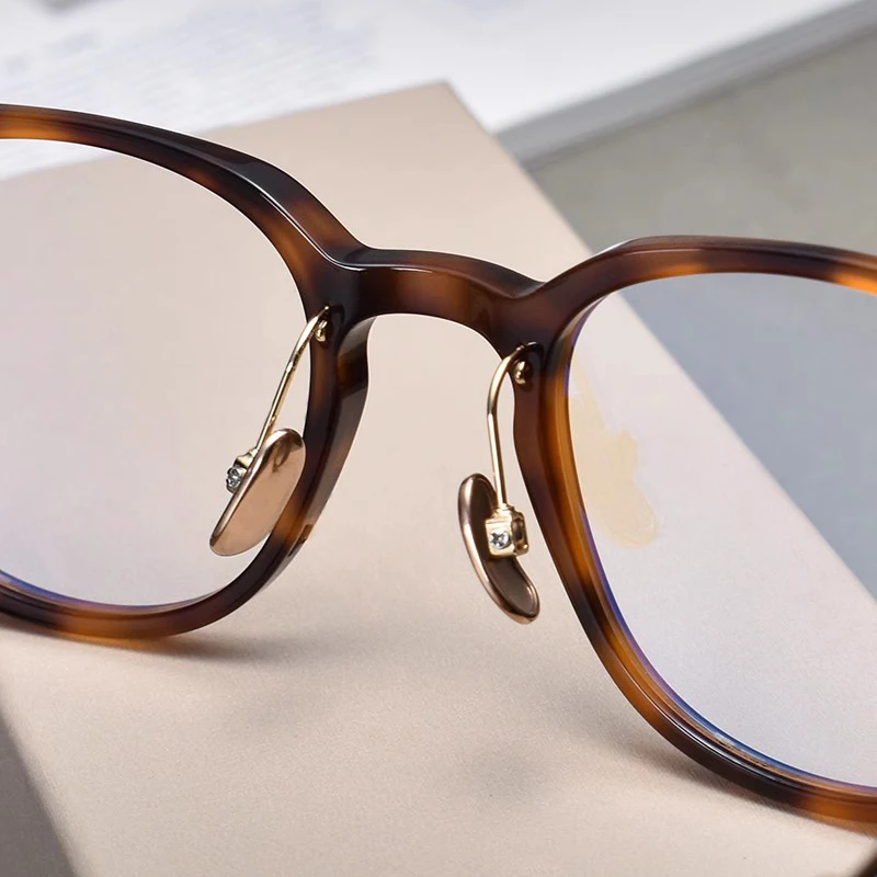 KUXA تصميم الأزياء الرجال نظارات نسائية التيتانيوم وصفة طبية العدسات التقدمية واضح قصر النظر مشهد ديمي الإطار الرجعية النظارات