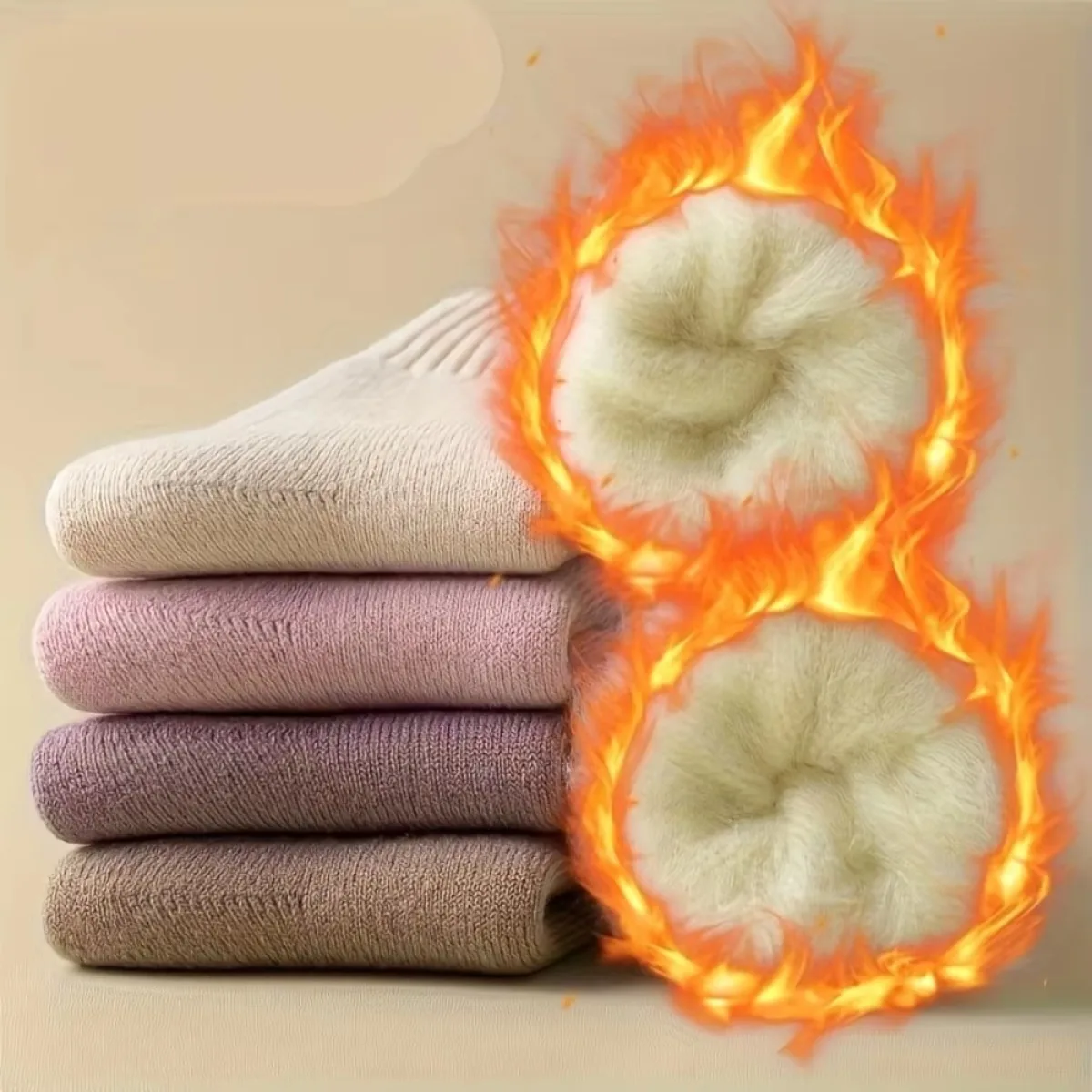 Plush Thick Winter Socks for Women, Warm Hiking Socks, Soft Durable for Cold Weather and Outdoor Activities