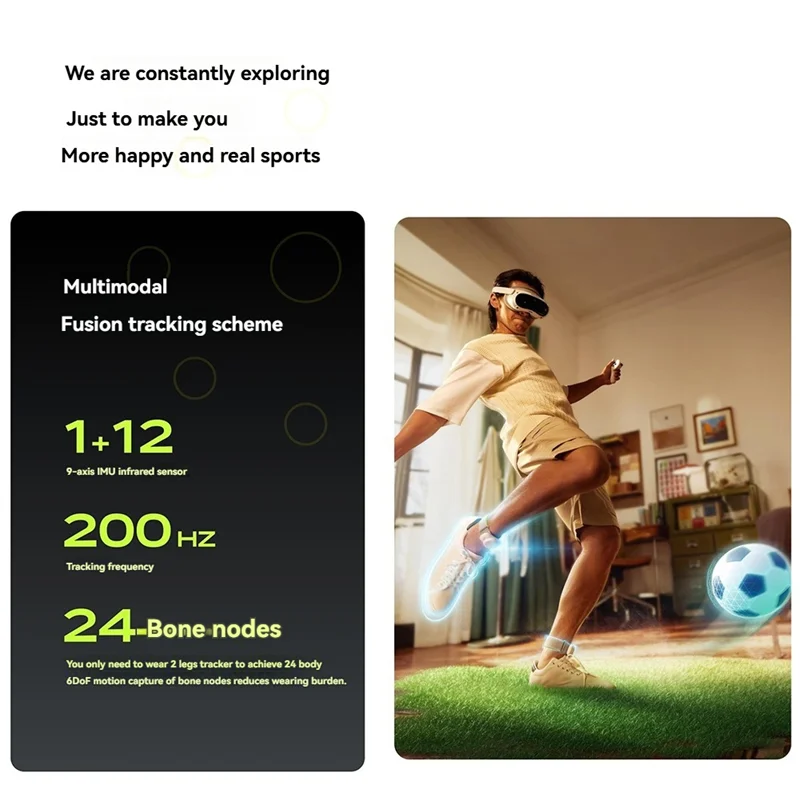 AC56-Motion Tracker 2.0 เวลาแฝงต่ําน้ําหนักเบา AI Full Body Somatosensory ติดตามพร้อมสายคล้องสําหรับ PICO 4 Ultra/PICO 4