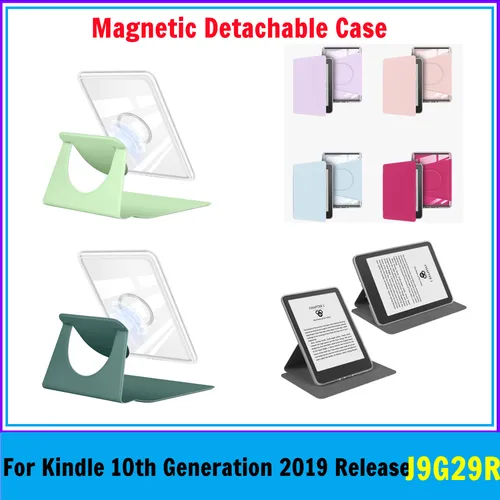 Funda desmontable magnética para Kindle 10. a generación, Funda de 6 pulgadas para Ebook 2019 J9G29R, Funda inteligente de cuero PU para dormir