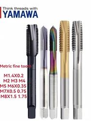 1PCS YAMAWA metric fine teeth Spiral Pointed Tap M1.4 M1.7 M2 M3 M4 M5 M6 M7 M8 0.2 0.25 0.5 0.75 TC50 OX For Stainless Steel