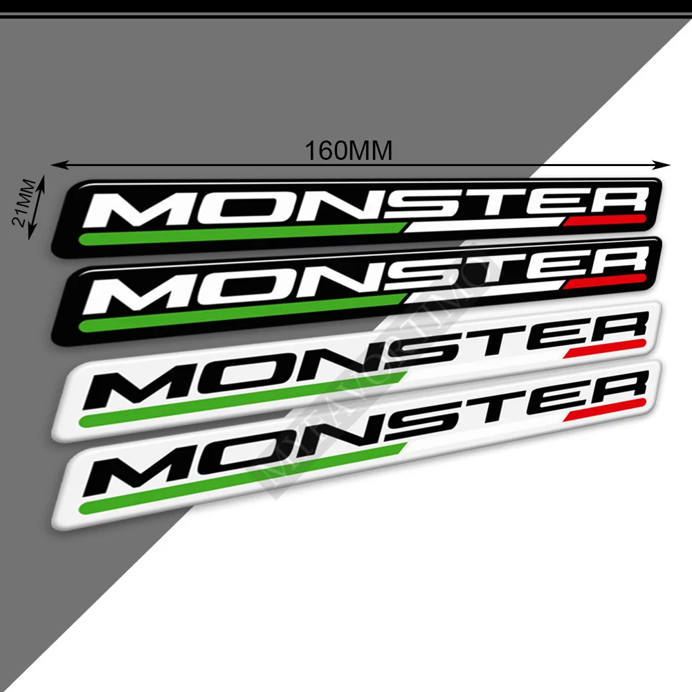 3d Motorfiets Stickers Olie Brandstoftank Pad Beschermer Stickers Kit Knie Embleem Decoratief Voor Ducati Monster 937 2021 2022