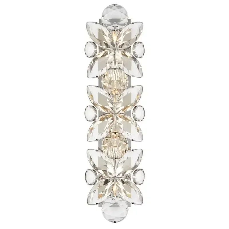 New Design Clear Crystal Wall Light Jewelry Butterfly Bedroom Corridor Decorative Flower Crystal Wall Sconces
