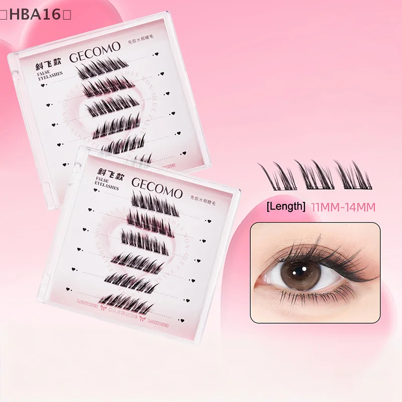 maveraHBA16 Organias Pestañas postizas autoadhesivas sin pegamento Ojos de Manga gruesos y esponjosos con alas Ojos agrandados reutilizables Pestañas fáciles de aplicar