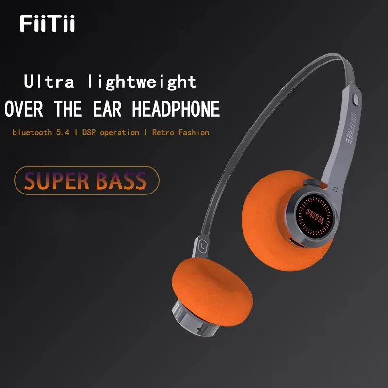 MIFO FIITII HiFiFree Over Ear bluetooth 5.4 Cuffie retrò Batteria a lunga durata Retro Bass Cuffie sportive aperte vivavoce