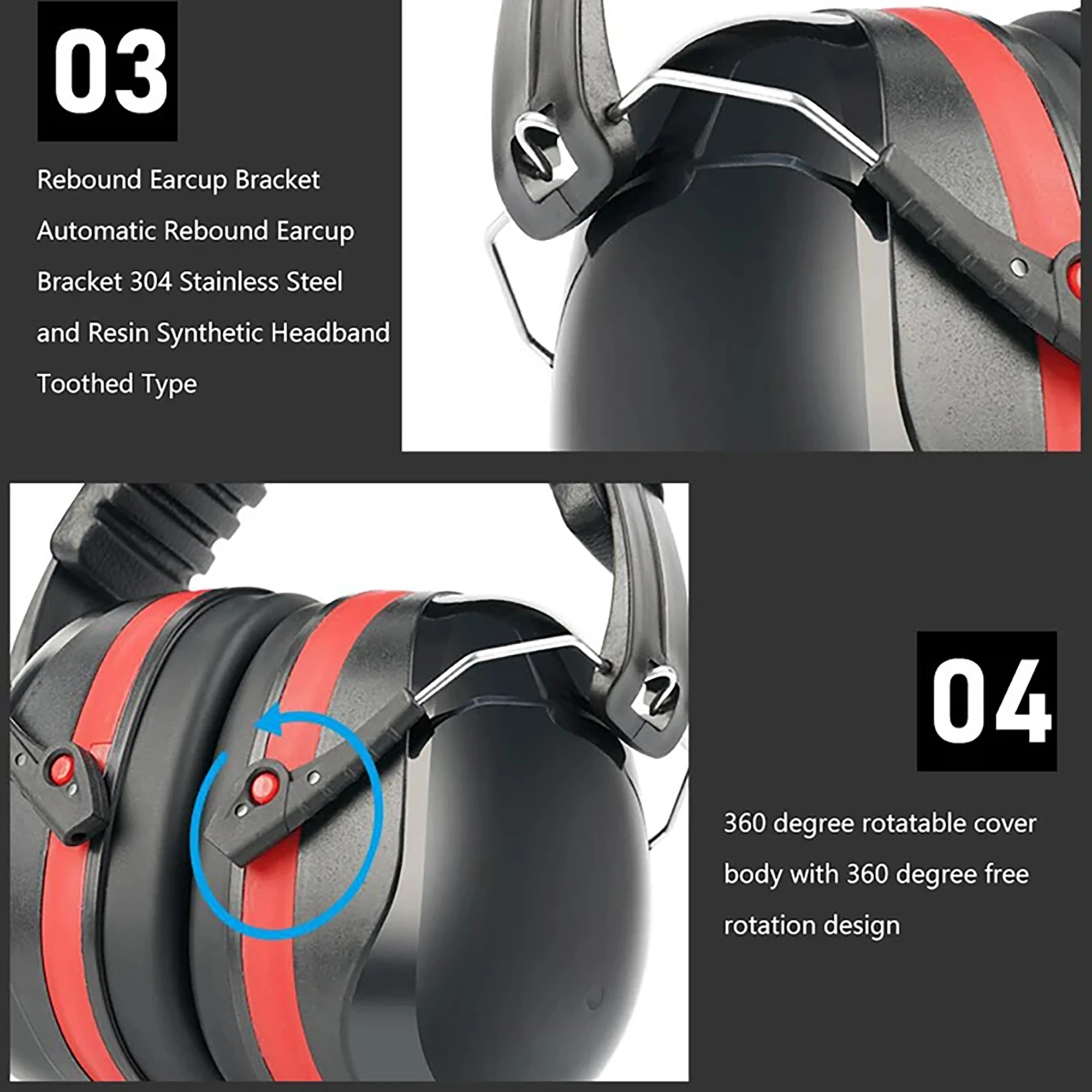 Orejeras industriales de 35dB para construcción, protección auditiva profesional, diadema de seguridad con reducción de ruido ajustable, pesada