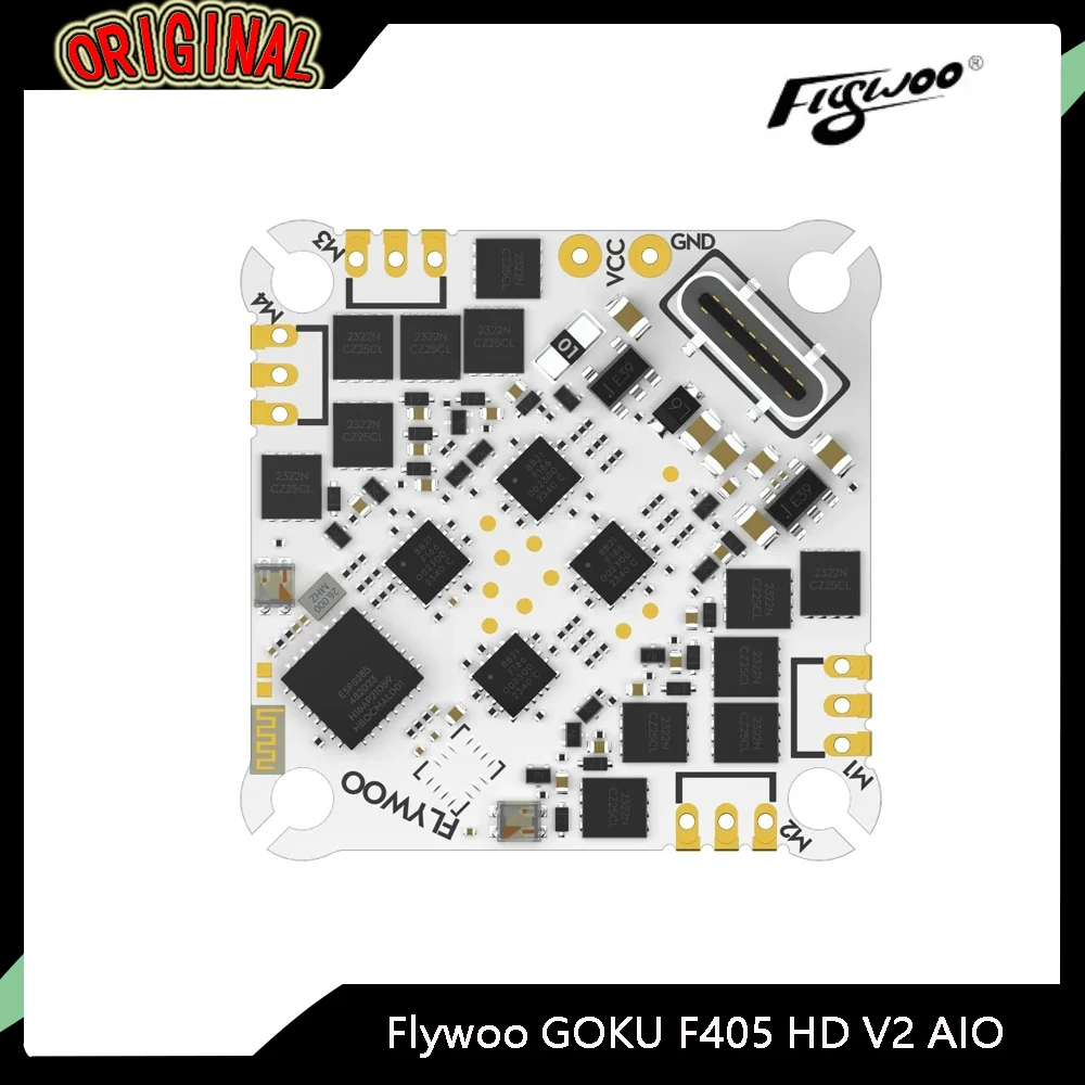 

Flywoo GOKU F405 HD 1-2S 12A ELRS AIO V2 - Plug&Play for Micro FPV Drones with O4 / O4 PRO