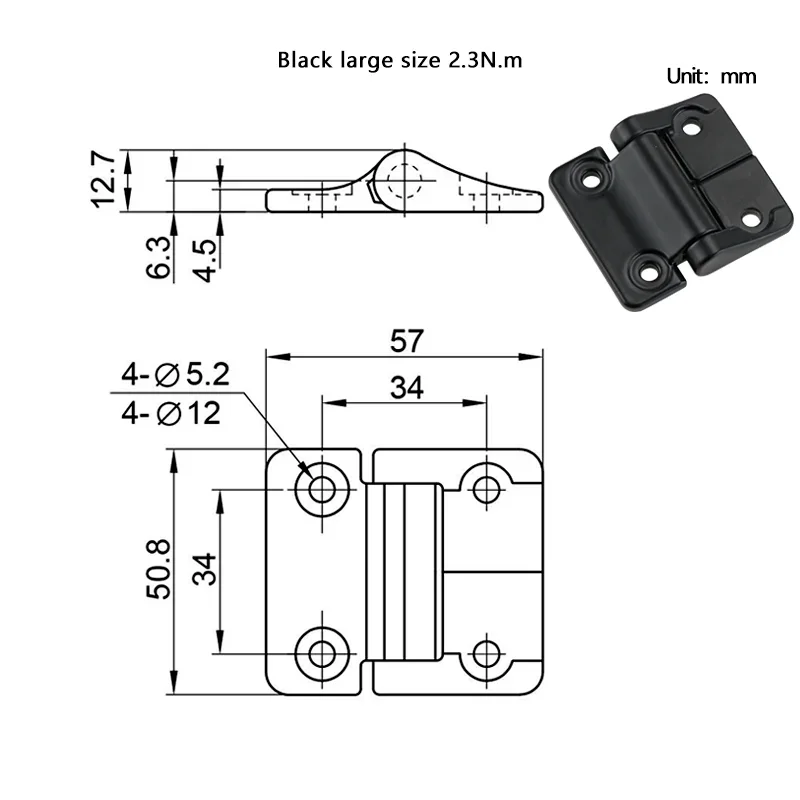 1 stks Zinklegering of Aluminium Constante Koppel Scharnier met Elke Stop Demping As Ingeindustriële Apparatuur Scharnier