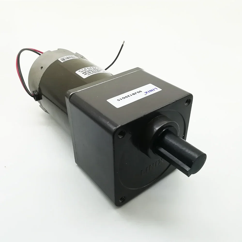 Linix DC 24V 80W Gear Motor 85ZY24-80-B/90JB120G1538-BM Double out Shaft Permanent Magnet Reduction reduction gear box