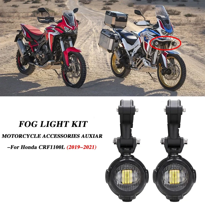 Motorcycle Accessories LED Fog Lights Spotlights Kit For Honda CRF 1100 L CRF1100L CRF 1100L Africa Twin Fog Lamp Kit