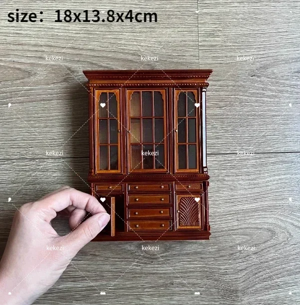 1:12 Poppenhuis Europees Meubilair Decoratieve Miniaturen Scène Mini Gesneden Tafel Stoel Computer Bureau Stoel Meubilair