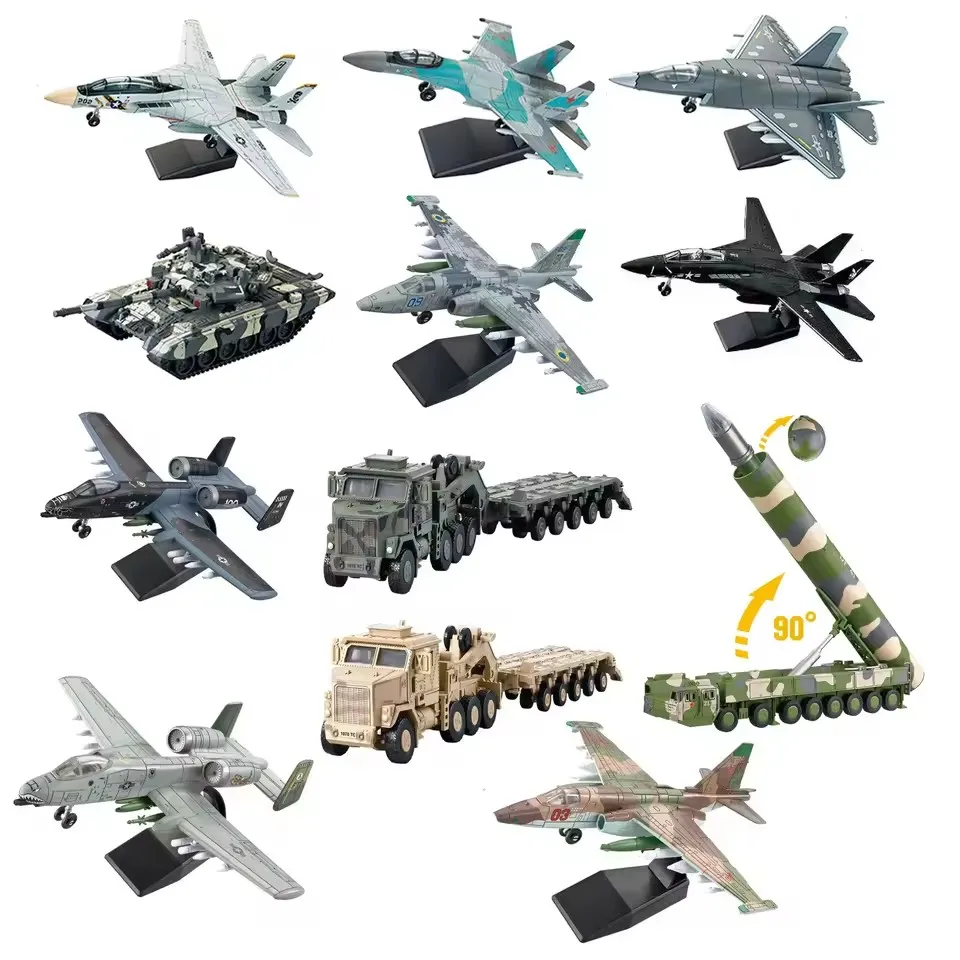 

DIY F14 Tomcat J-35 DF-41 Intercontinental Missile Vehicle Fighter T90 Main Tank Building Block Military Model Toys For Gifts