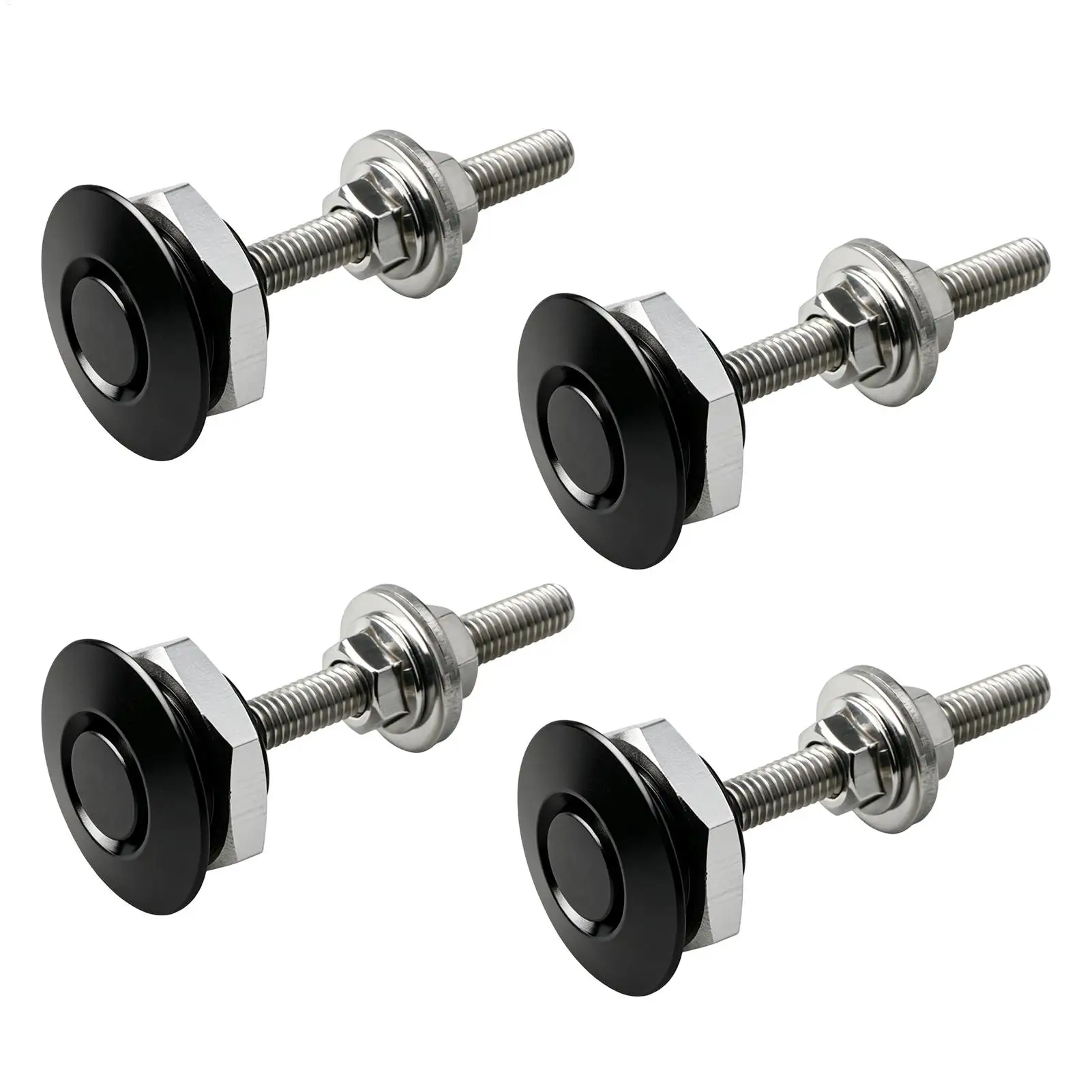 Quick Release Hood Pins 4 Pieces Alloy Quick Release Universal Automobile Hood Fastener Clips For Garage Driveway Parking