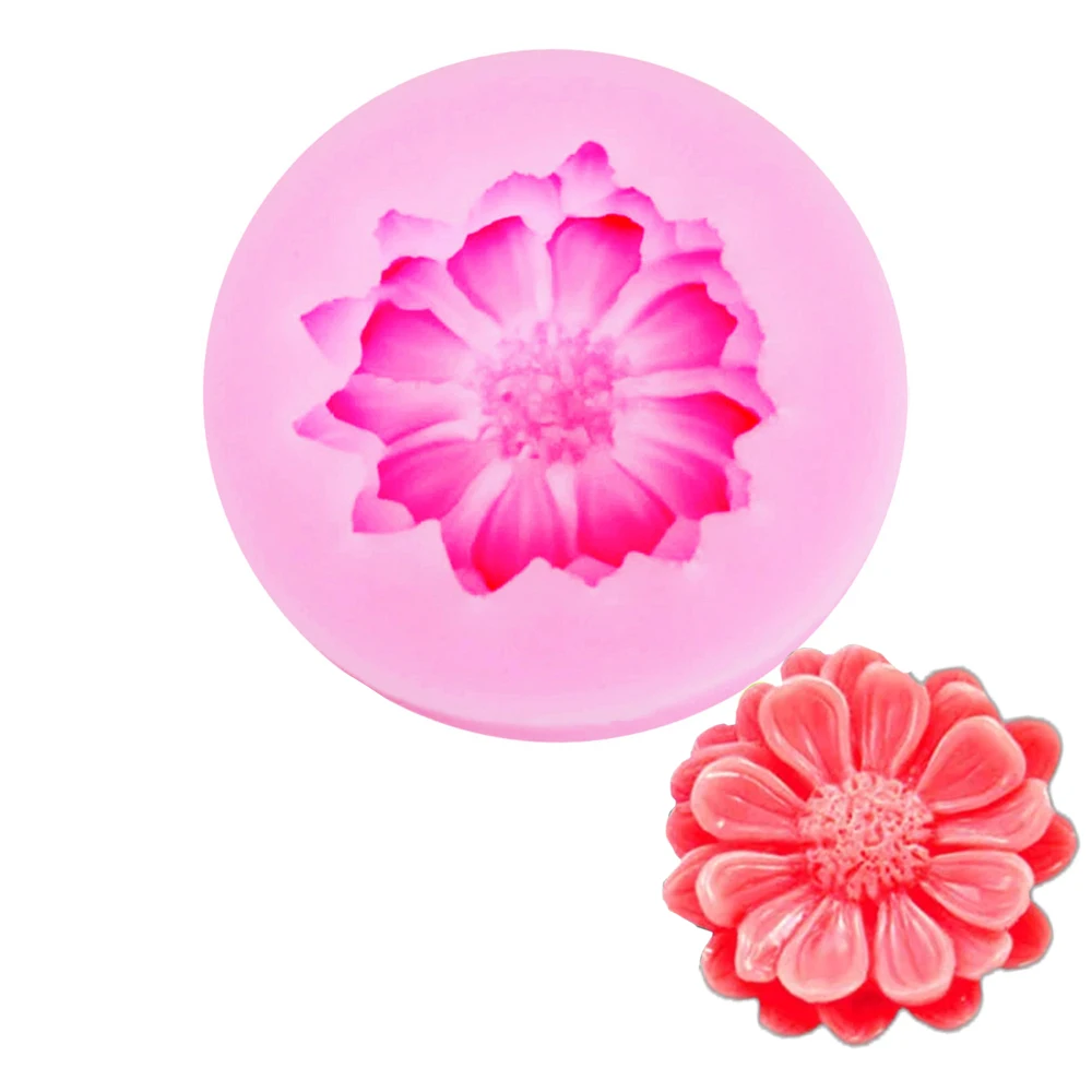 

Daisy Shape Cake Decorating Tools DIY Food Candy Waffles Cookie Chocolate Fondant Cake Soft Silicone Molds Creative DIY Mould