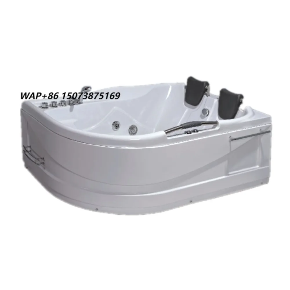 Trending Hot Spa Massage Jaccuzi Spa Bathtub CE White Bathroom Massage Tub Corner Bathtub 2 Person Single Skirt Low Price Modern