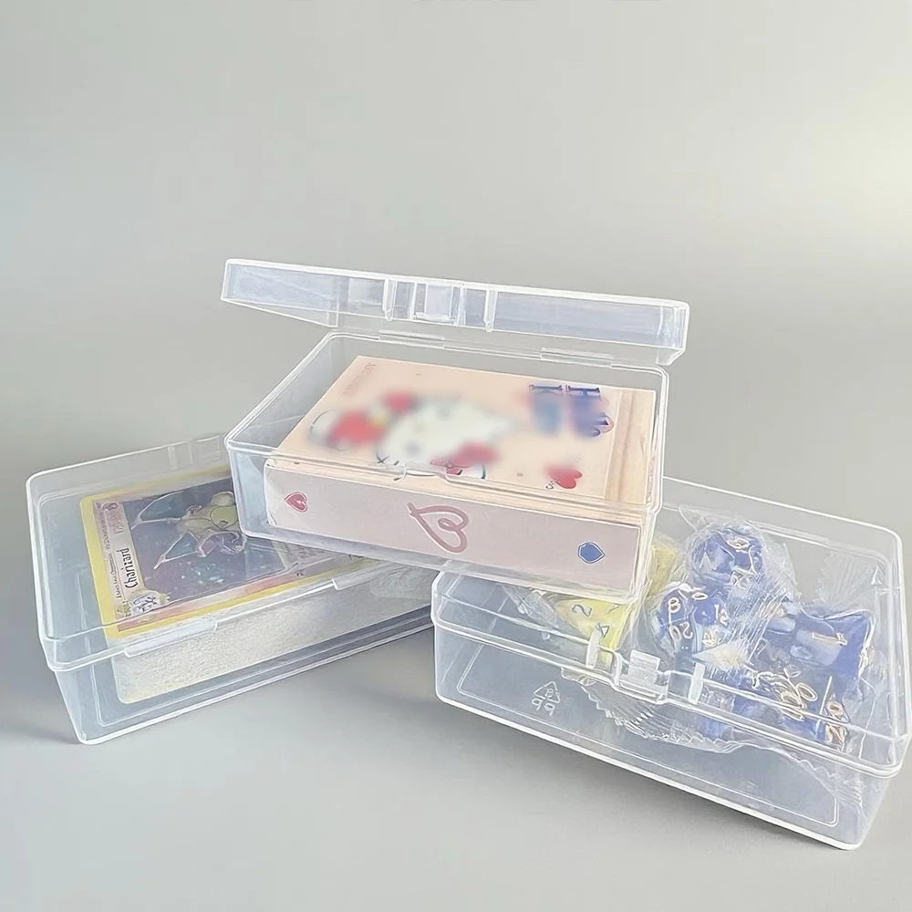 1Set Clear Plastic Waterproof Mini Storage Packaging Box Holds 70+ Game Cards for TCG/Jewelry/t Multi-functional Storage Contain