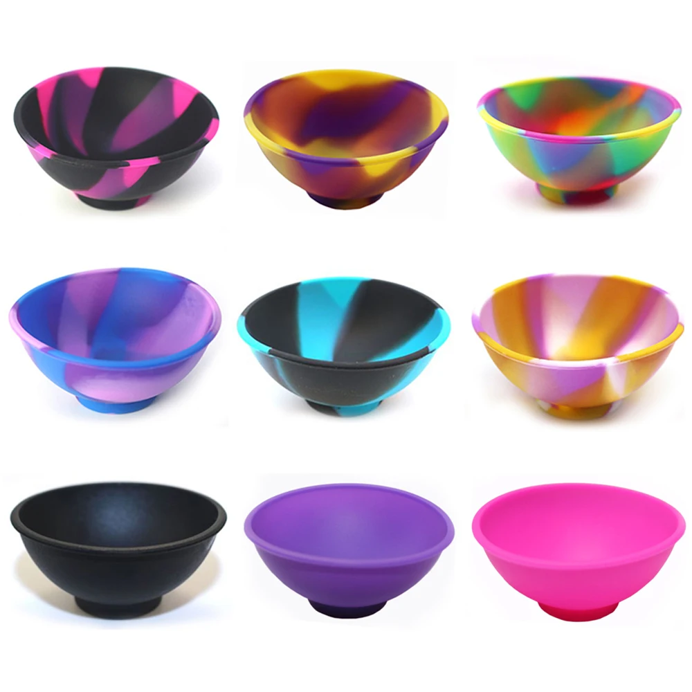 100Pcs Silicone Bowl Diameter Container Multi-Color Tobacco Herb Smoking Container Kitchen Home Smoke Storage Box Household