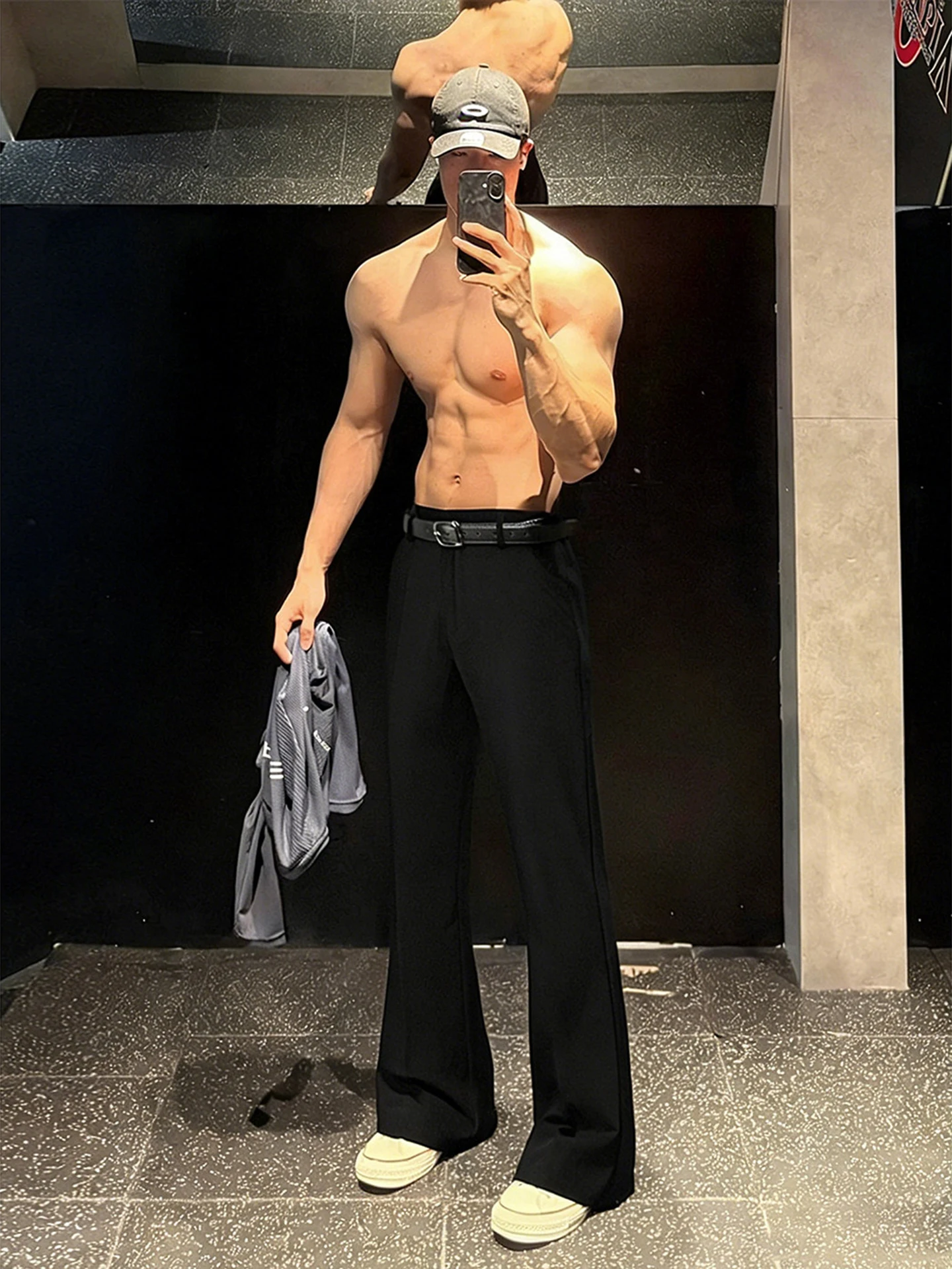 

Мужские повседневные брюки Bla Fce на подкладке с ножом, прямые брюки, не облегающие брюки, элитные драпированные брюки в американском стиле