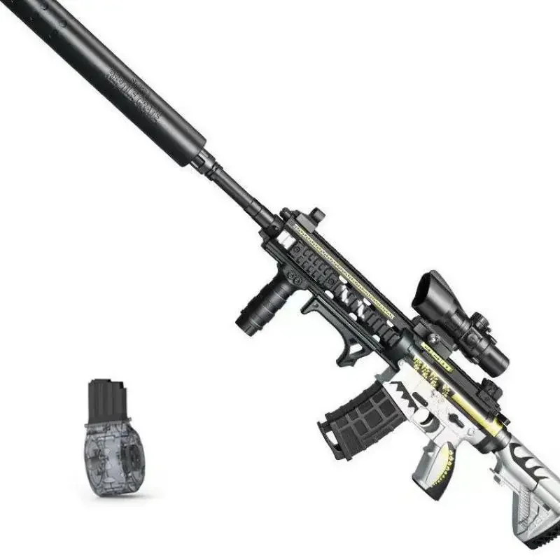 Pistola eléctrica de juguete de bala suave para niños, juguete de rifle de aire para paintball, Bola de agua, CS, M416