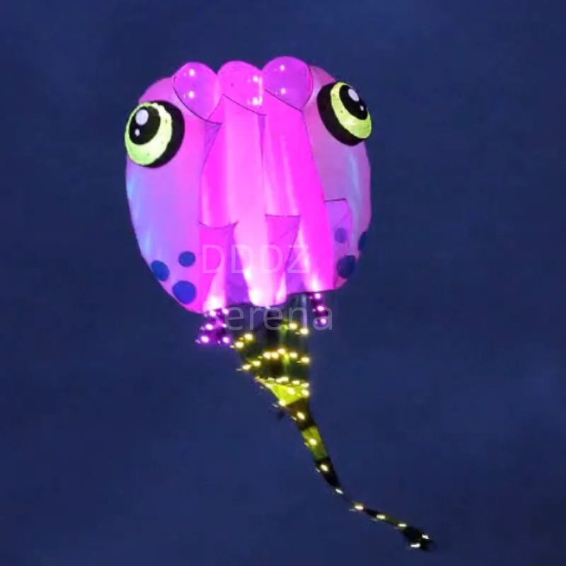 DDDZ 13square LED tadpole MLS brand pilot lifter kite with flat tail show kite 30D Ripstop Nylon inflatable with remote control