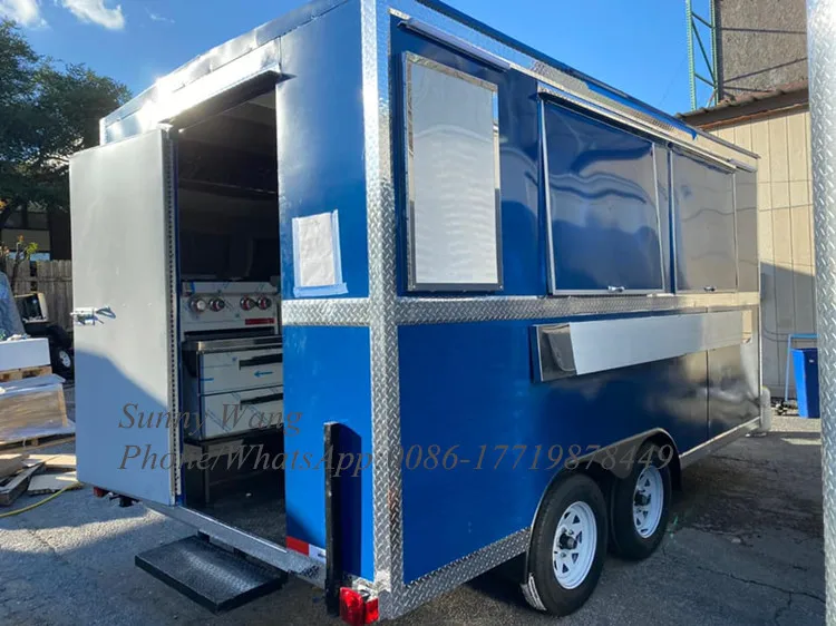 شاحنة طعام متنقلة عربات طعام مقطورات متنقلة شاحنة تقديم الطعام وجبة خفيفة طعام سيارة للبيع