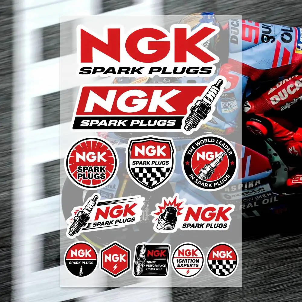 NGK SpA-rk Plugs Japanese Motorcycle Sticker Suitable for Motorcycle Body Reflective Car Sticker Helmet Decal
