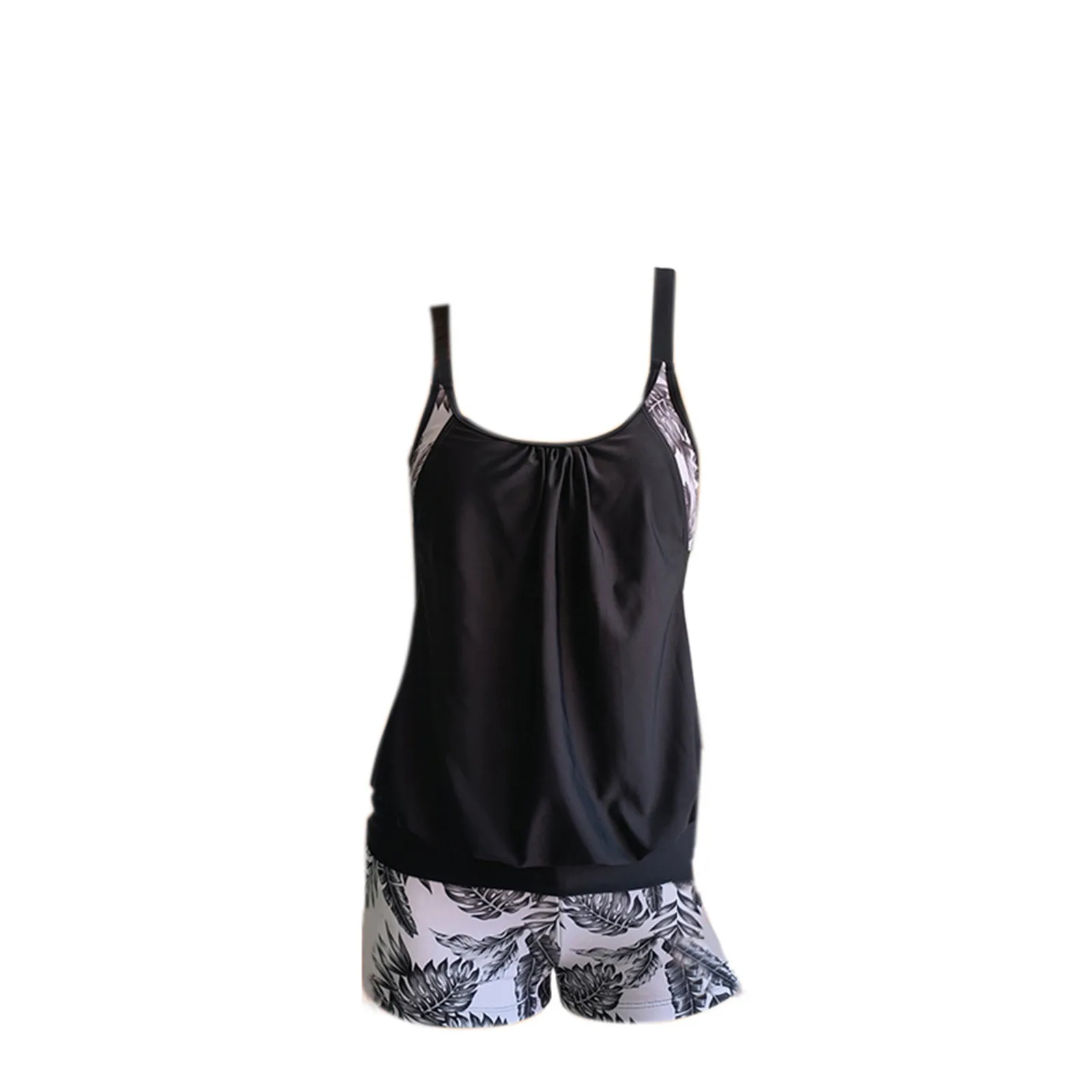 Damskie letnie stroje kąpielowe Tankini Set Vintage Print Strappy Back Strój kąpielowy dwuczęściowy Strój plażowy dla kobiet Konserwatywny купальни