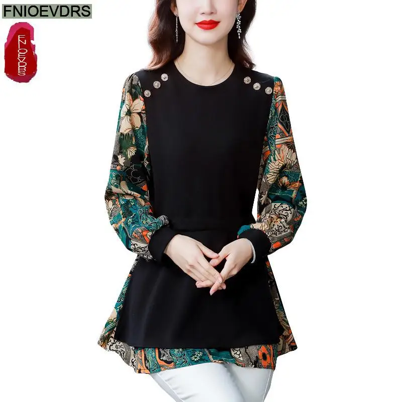 M-5XL Loose Clothes 2023 Women European Fashion Elegant Office Lady Work Button Shirt Casual Tunic Belly Peplum Tops And Blouses