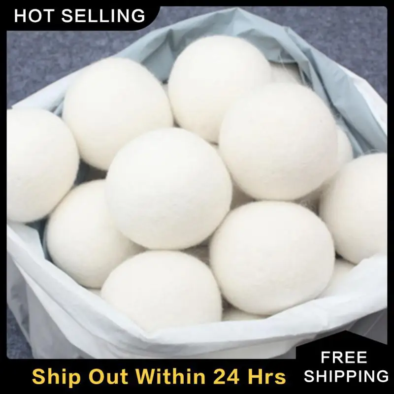 Washing Accessories Reusable Premium Reusable Wool Dryer Balls For Effi Laundry Softener Dryer Balls Kit Wool Dryer Balls Gentle