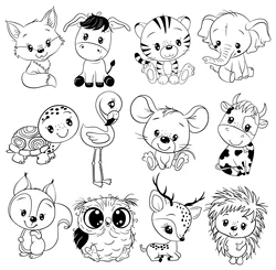 A Small Animal Transparent Silicone Rubber Stamp and Die Sheet Cling Scrapbooking DIY Cute Pattern Photo Album