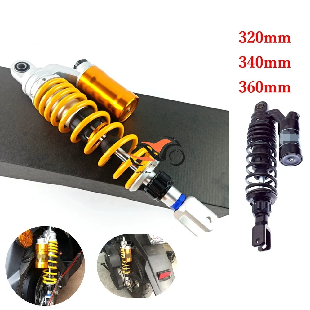 

For Honda Suzuki Kawasaki Yamaha Nmax Xmax Aerox155 BWS 125 Dirt Bike ATV 1 Pcs 320 to 360mm Motorcycle Rear Air Shock Absorbers