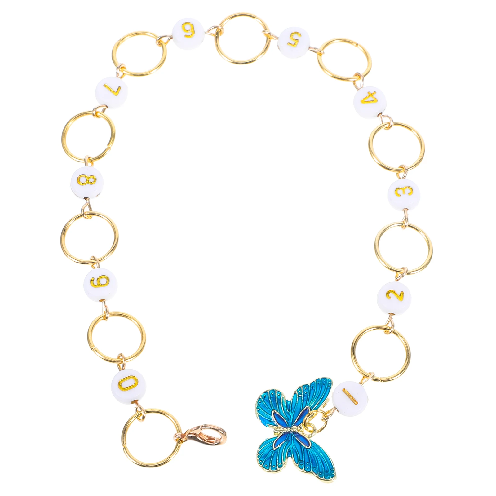 

Sweater Crochet Row Counter Marker Bead Knitting Alloy Charms Durable Enamel Butterfly Pendant Tool For Projects