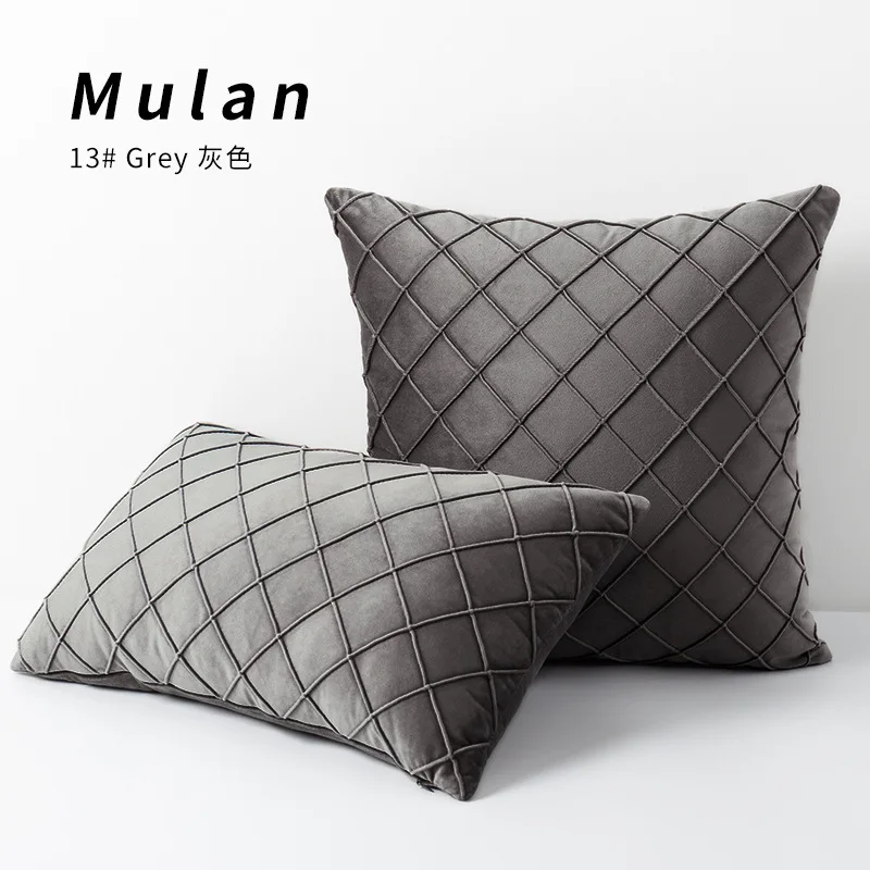 

30x50/45x45/50x50cm Striped Diamond Grid Throw Pillow Cover Headrest Cushion Cover Pillowcase Velvet for Couch Sofa Home Decor