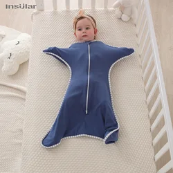 Insular Newborn Baby Girl Boy Anti-Startle Cotton Baby Wrap Receiving Swaddling Blanket