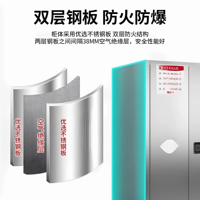 304 thickened stainless steel explosion-proof cabinet, fire-proof cabine