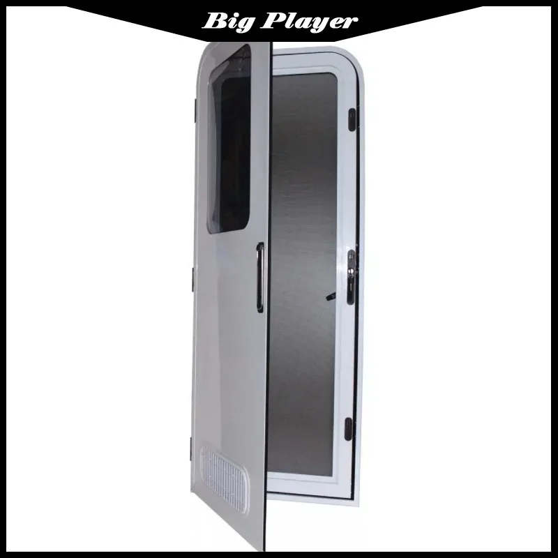 Aluminum Alloy Caravan Rv Entry Screen Doors European Door With Fly Screen - Rv Motorhome Camper Trailer