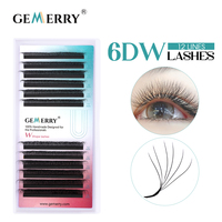 Gemerry 6D W Shape Lashes Natural Soft Eyelash Extensions