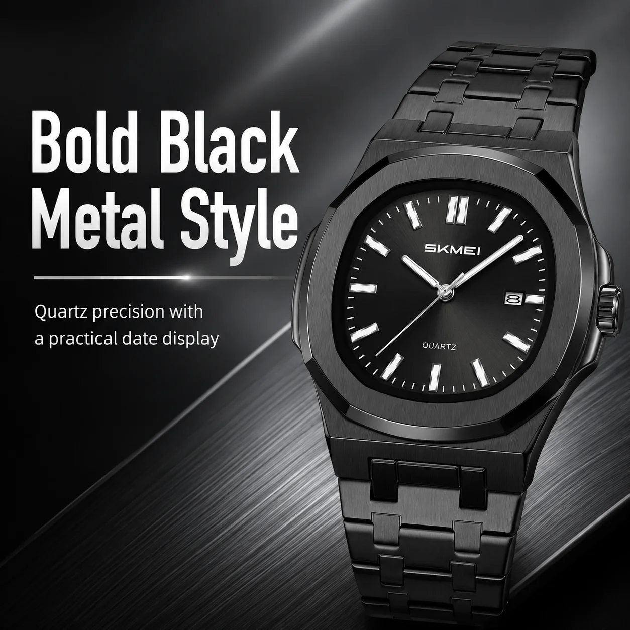 SKMEI 2684 Men Business Watch 30M Waterproof Male Quartz Wristwatch Fashion Clock Relógios Masculino Date Display Casual Office