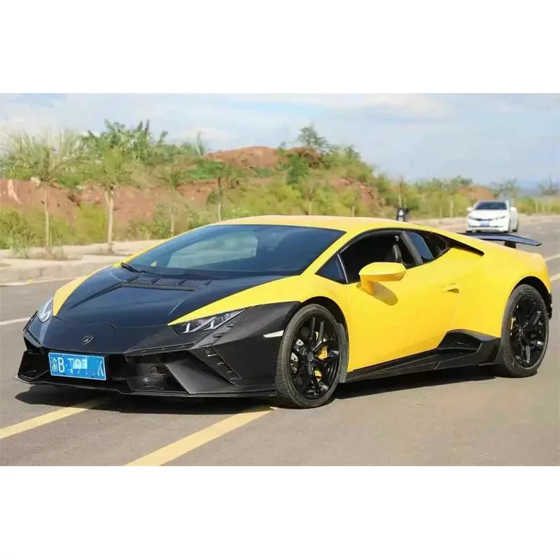 Tecnica Style All Carbon Fiber Car Body Kit With Bumper Hood Side Skirts Exhaust Huracan LP580 LP610 EVO Tecnica Kit